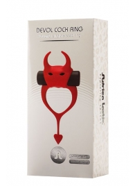 Красное эрекционное кольцо в форме дьяволенка DEVOL COCKRING - Adrien Lastic - в Армавире купить с доставкой