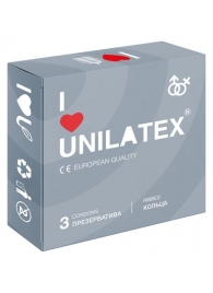 Презервативы с рёбрами Unilatex Ribbed - 3 шт. - Unilatex - купить с доставкой в Армавире