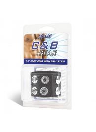 Ремень на член и мошонку 1.5  Cock Ring With Ball Strap - BlueLine - купить с доставкой в Армавире