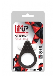 Чёрное эрекционное кольцо LIT-UP SILICONE STIMU RING 1 BLACK - Dream Toys - в Армавире купить с доставкой
