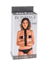 Ошейник с длинной лентой и наручниками Strap Bondage Kit One Size - Lola Games - купить с доставкой в Армавире