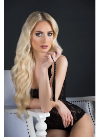 Чёрная мини-плеть из резины Rubber Mini Whip - 22 см. - Blush Novelties - купить с доставкой в Армавире