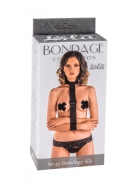 Ошейник с длинной лентой и наручниками Strap Bondage Kit Plus Size - Lola Games - купить с доставкой в Армавире