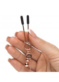 Золотистые зажимы для сосков и клитора All Sensation Nipple and Clitoral Chain - Fifty Shades of Grey - купить с доставкой в Армавире