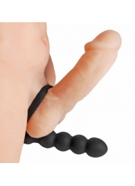 Насадка для двойного проникновения Double Fun Cock Ring with Double Penetration Vibe - XR Brands - в Армавире купить с доставкой