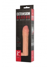 Телесная насадка-удлинитель Extension sleeve с подхватом - 17 см. - Sitabella - в Армавире купить с доставкой