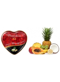 Массажная свеча с ароматом экзотических фруктов Bougie Massage Candle - 35 мл. - Plaisir Secret - купить с доставкой в Армавире