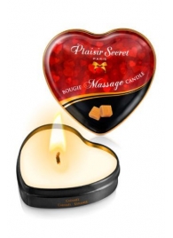 Массажная свеча с ароматом карамели Bougie Massage Candle - 35 мл. - Plaisir Secret - купить с доставкой в Армавире
