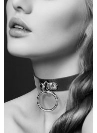 Узенький ошейник из полиуретана с кольцом - Bijoux Pour Toi - купить с доставкой в Армавире