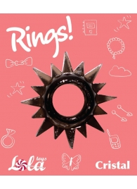 Чёрное эрекционное кольцо Rings Cristal - Lola Games - в Армавире купить с доставкой