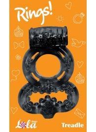 Чёрное эрекционное кольцо Rings Treadle с подхватом - Lola Games - в Армавире купить с доставкой