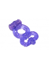 Фиолетовое эрекционное кольцо Rings Treadle с подхватом - Lola Games - в Армавире купить с доставкой