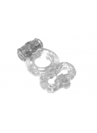 Прозрачное эрекционное кольцо Rings Treadle с подхватом - Lola Games - в Армавире купить с доставкой