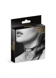 Черный чокер с двумя кольцами - Bijoux Pour Toi - купить с доставкой в Армавире