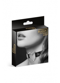Чёрный чокер с кольцом в форме сердца - Bijoux Pour Toi - купить с доставкой в Армавире