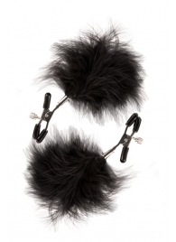Зажимы для сосков с пухом FEATHERED NIPPLE CLAMPS - Blush Novelties - купить с доставкой в Армавире