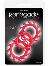 Набор из 3 красных эрекционных колец Renegade Gears - NS Novelties - в Армавире купить с доставкой
