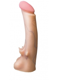 Телесная насадка REAL Standard с усиками на основании - 19 см. - LOVETOY (А-Полимер) - купить с доставкой в Армавире
