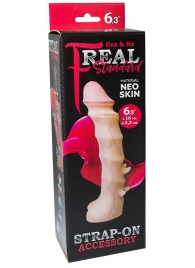 Насадка REAL Standard со спиралевидным узором - 19 см. - LOVETOY (А-Полимер) - купить с доставкой в Армавире