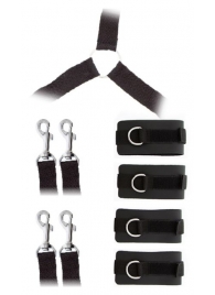 Комплект наручников и поножей LUXURIOUS BED RESTRAINT CUFF SET - Blush Novelties - купить с доставкой в Армавире