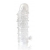 Закрытая прозрачная рельефная насадка Crystal sleeve - 13 см. - Erowoman-Eroman - в Армавире купить с доставкой