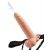 Телесный полый страпон с имитацией эякуляции 7.5  Hollow Squirting Strap-On with Balls Flesh - 21,6 см. - Pipedream - купить с доставкой в Армавире