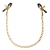 Чёрные с золотом зажимы на соски Gold Chain Nipple Clamps - Pipedream - купить с доставкой в Армавире