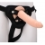 Телесный страпон на черных трусиках STRAP ON REAL DILDO - 20 см. - Dream Toys - купить с доставкой в Армавире