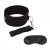 Черный ошейник с длинным поводком Collar and Leash Set - Lux Fetish - купить с доставкой в Армавире
