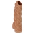 Телесная насадка с венками и открытой головкой Nude Sleeve L - 14 см. - KOKOS - в Армавире купить с доставкой
