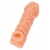 Телесная закрытая насадка с венками Cock Sleeve Size L - 17,6 см. - KOKOS - в Армавире купить с доставкой