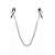 Зажимы для сосков с фиолетовой цепочкой Sweet Caress Nipple Chain - Sweet Caress - купить с доставкой в Армавире