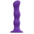Фиолетовая насадка Strap-On-Me Dildo Geisha Balls size XL - Strap-on-me - купить с доставкой в Армавире