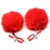 Красные зажимы на соски с помпонами Pom Pom - XR Brands - купить с доставкой в Армавире