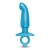 Голубая анальная пробка для массажа простаты Hither Silicone Prostate Plug - 14,3 см. - b-Vibe - в Армавире купить с доставкой