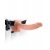 Телесный полый страпон с вибрацией Vibrating Hollow Strap-On with Balls - 24 см. - Pipedream - купить с доставкой в Армавире