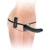 Черный страпон с вагинальной пробкой Deluxe Vibrating Penetrix Strap-On - 19 см. - Pipedream - купить с доставкой в Армавире