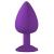 Большая фиолетовая анальная пробка Emotions Cutie Large с голубым кристаллом - 10 см. - Lola Games - купить с доставкой в Армавире