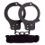 Чёрные наручники из листового металла в комплекте с веревкой BONDX METAL CUFFS LOVE ROPE SET - Dream Toys - купить с доставкой в Армавире