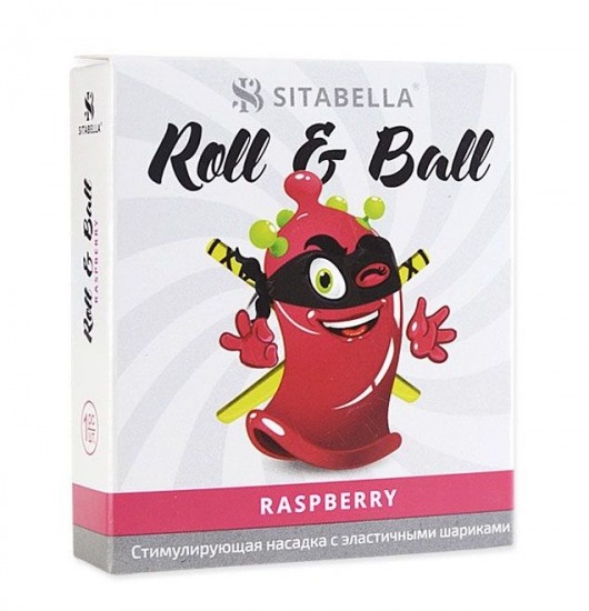 Стимулирующий презерватив-насадка Roll   Ball Raspberry - Sitabella - купить с доставкой в Армавире