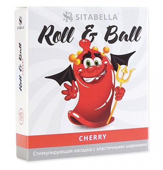 Стимулирующий презерватив-насадка Roll   Ball Cherry - Sitabella - купить с доставкой в Армавире