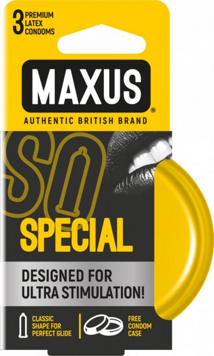 Презервативы с точками и рёбрами в железном кейсе MAXUS Special - 3 шт. - Maxus - купить с доставкой в Армавире