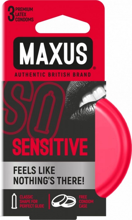 Ультратонкие презервативы в железном кейсе MAXUS Sensitive - 3 шт. - Maxus - купить с доставкой в Армавире