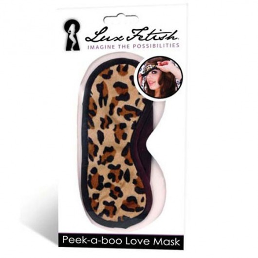 Леопардовая маска на глаза Peek-a-Boo - Lux Fetish - купить с доставкой в Армавире