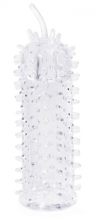 Закрытая рельефная насадка Crystal sleeve с усиками - 12 см. - Erowoman-Eroman - в Армавире купить с доставкой