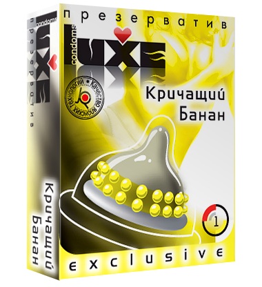 Презерватив LUXE  Exclusive  Кричащий банан  - 1 шт. - Luxe - купить с доставкой в Армавире
