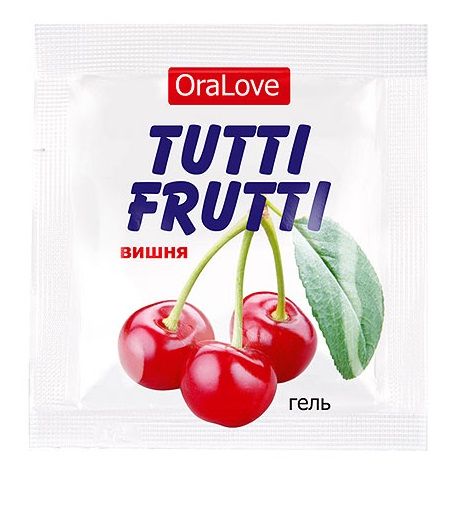 Пробник гель-смазки Tutti-frutti с вишнёвым вкусом - 4 гр. - Биоритм - купить с доставкой в Армавире