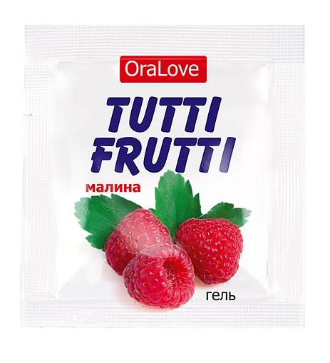 Пробник гель-смазки Tutti-frutti с малиновым вкусом - 4 гр. - Биоритм - купить с доставкой в Армавире