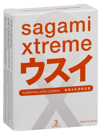 Ультратонкие презервативы Sagami Xtreme SUPERTHIN - 3 шт. - Sagami - купить с доставкой в Армавире