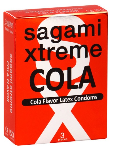 Ароматизированные презервативы Sagami Xtreme COLA - 3 шт. - Sagami - купить с доставкой в Армавире